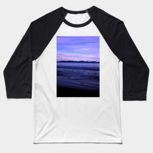 Purple Seaside Evening Baseball T-Shirt